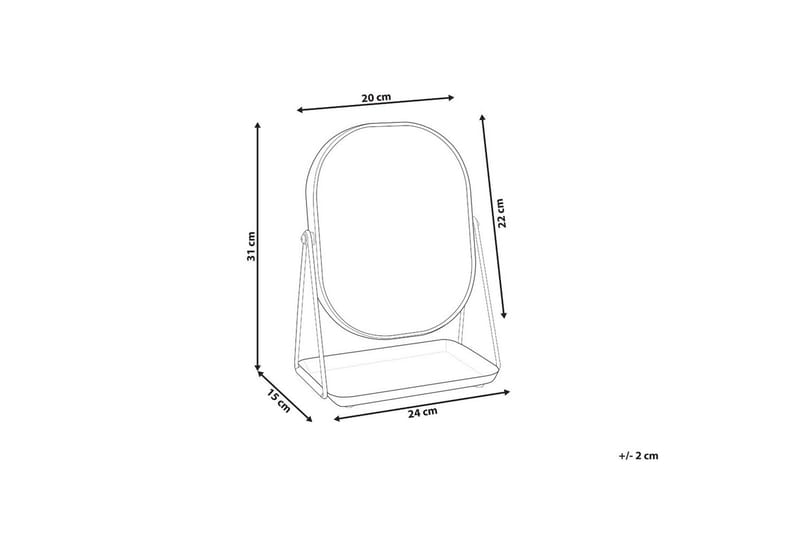 Sminkspegel Correze Svart - Svart - Inredning - Spegel - Sminkspegel