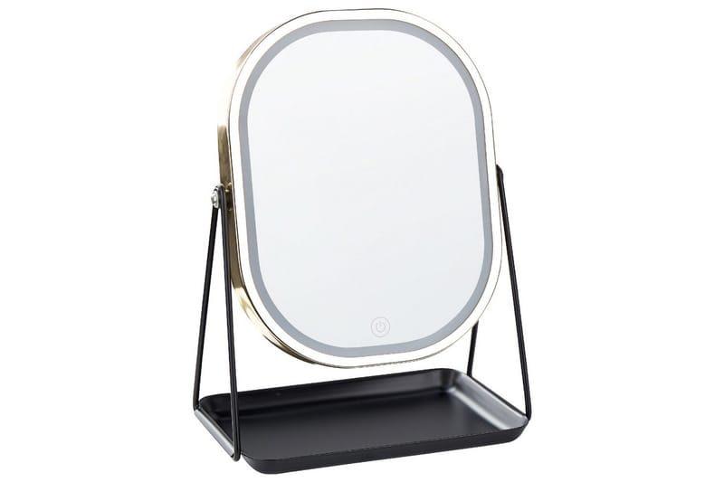 Sminkspegel Dordogne Guld/svart - Guld/svart - Inredning - Spegel - Sminkspegel