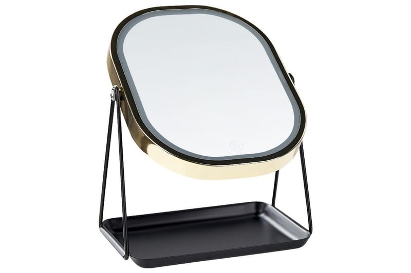 Sminkspegel Dordogne Guld/svart - Guld/svart - Inredning - Spegel - Sminkspegel