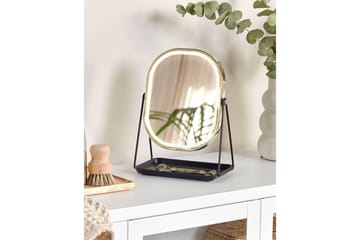 Sminkspegel Dordogne Guld/svart - Guld/svart - Inredning - Spegel - Sminkspegel