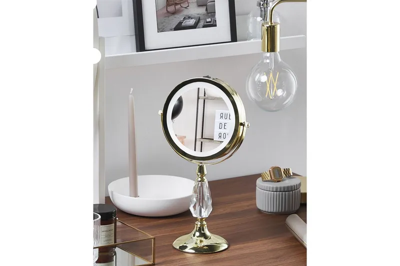 Sminkspegel Maury Guld - Guld - Inredning - Spegel - Spegel med belysning