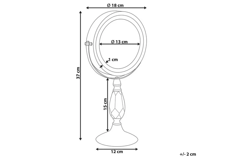 Sminkspegel Maury Rose guld - Rose guld - Inredning - Spegel - Sminkspegel