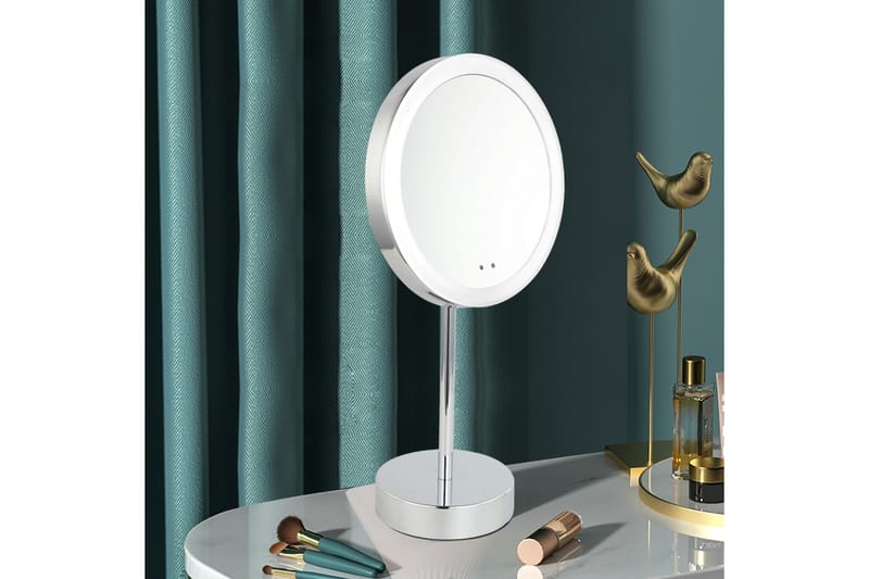 Penny Sminkspegel på fot med LED-belysning x39 cm Vit - Lyfco - Sminkspegel