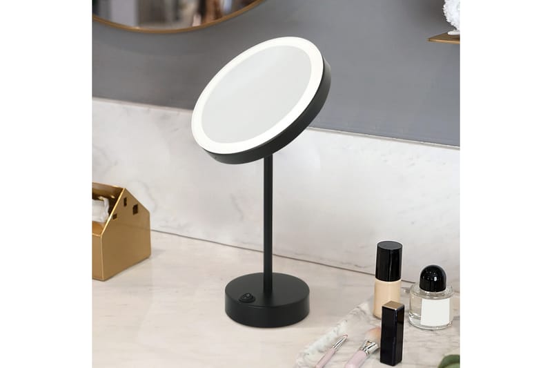 Poppy Sminkspegel med LED-belysning x cm Svart - Lyfco - Inredning - Spegel - Sminkspegel