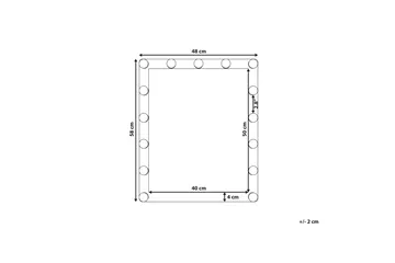 Saven Spegel LED 50x60 cm - Transparent - Inredning - Spegel - Sminkspegel