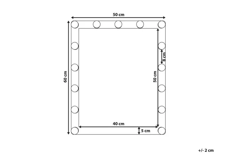 Saven Spegel LED 50x60 cm - Transparent - Inredning - Spegel - Sminkspegel