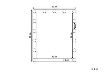 Saven Spegel LED 50x60 cm - Transparent - Inredning - Spegel - Sminkspegel