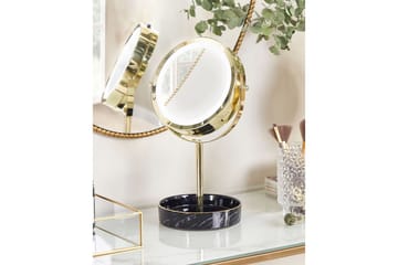 Sminkspegel Savoie Guld/Svart - Guld/Svart - Inredning - Spegel - Spegel med belysning