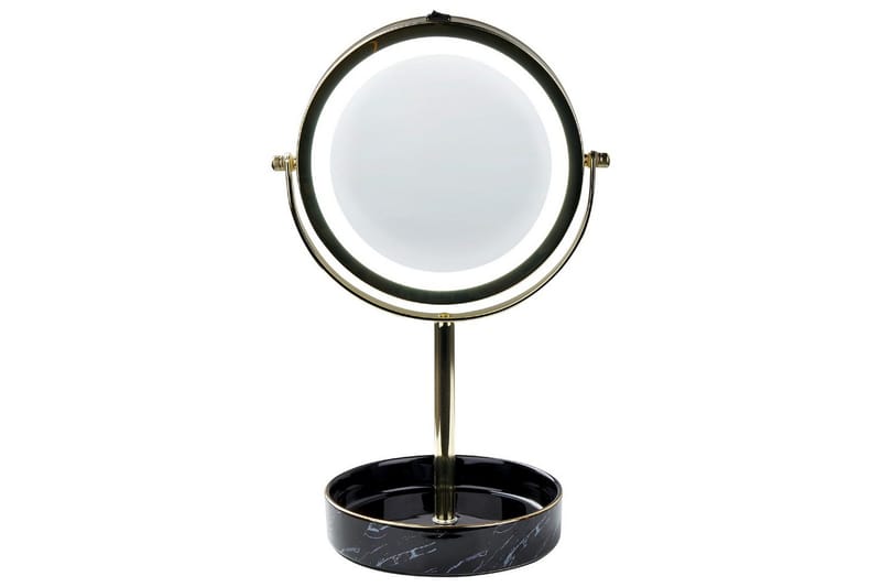 Sminkspegel Savoie Guld/Svart - Guld/Svart - Inredning - Spegel - Spegel med belysning