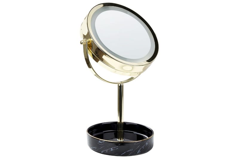 Sminkspegel Savoie Guld/Svart - Guld/Svart - Inredning - Spegel - Sminkspegel