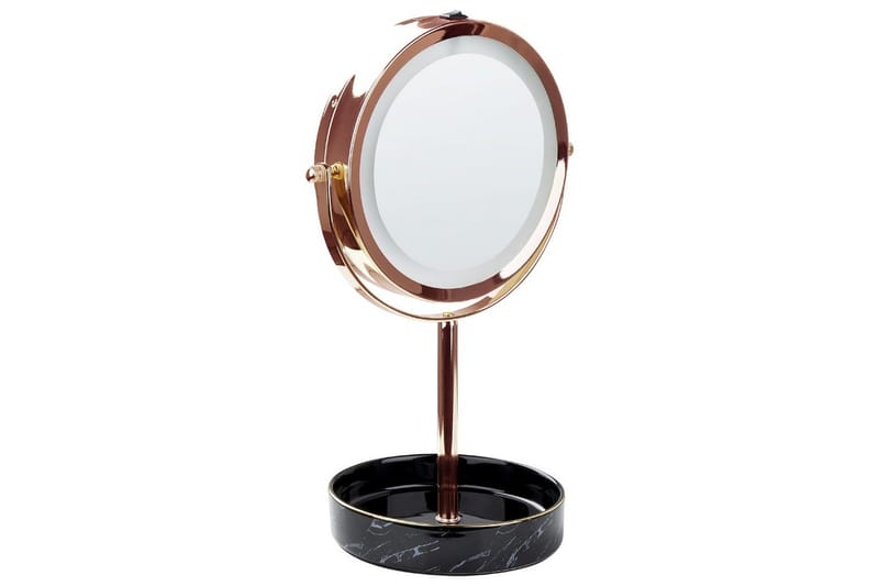 Sminkspegel Savoie Rose guld/svart - Rose guld/svart - Inredning - Spegel - Sminkspegel