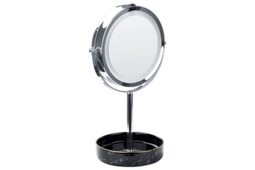 Sminkspegel Savoie Silver/Svart - Silver/Svart - Inredning - Spegel - Spegel med belysning