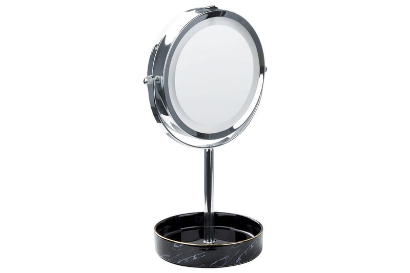 Sminkspegel Savoie Silver/Svart - Silver/Svart - Inredning - Spegel - Spegel med belysning