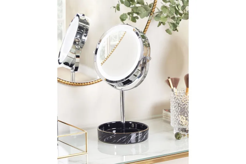Sminkspegel Savoie Silver/Svart - Silver/Svart - Inredning - Spegel - Sminkspegel