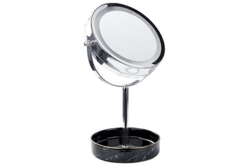 Sminkspegel Savoie Silver/Svart - Silver/Svart - Inredning - Spegel - Spegel med belysning