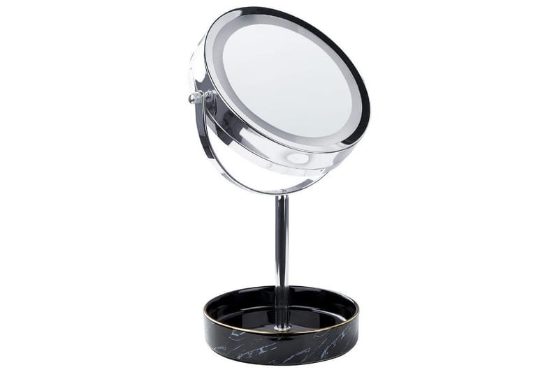 Sminkspegel Savoie Silver/Svart - Silver/Svart - Inredning - Spegel - Spegel med belysning