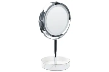 Sminkspegel Savoie Silver/Vit - Silver/Vit - Inredning - Spegel - Spegel med belysning