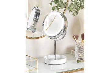 Sminkspegel Savoie Silver/Vit - Silver/Vit - Inredning - Spegel - Spegel med belysning