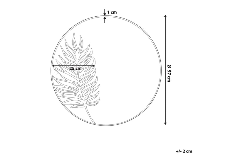 Spegel Nolberto Rund 57 cm - Guld - Inredning - Spegel - Sminkspegel