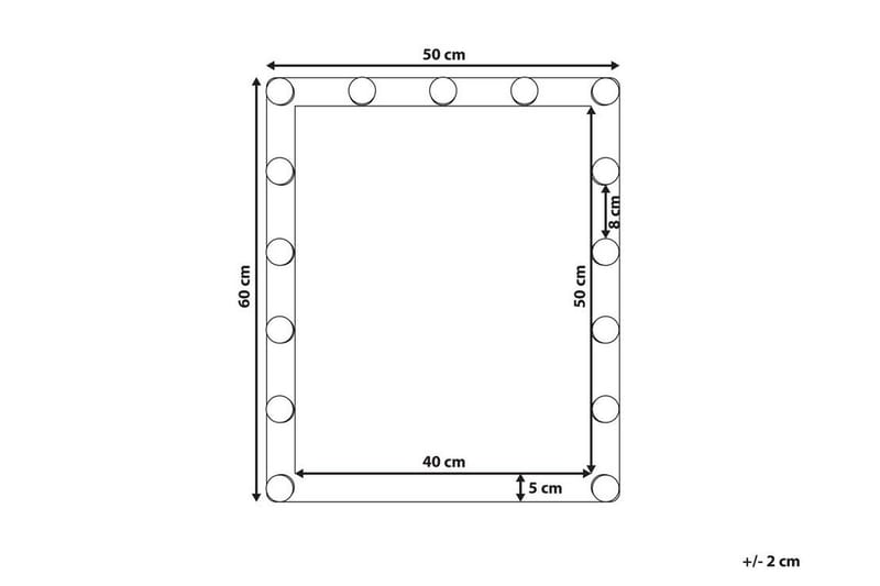 Spegel Perala LED 50x60 cm - Transparent - Inredning - Spegel - Sminkspegel