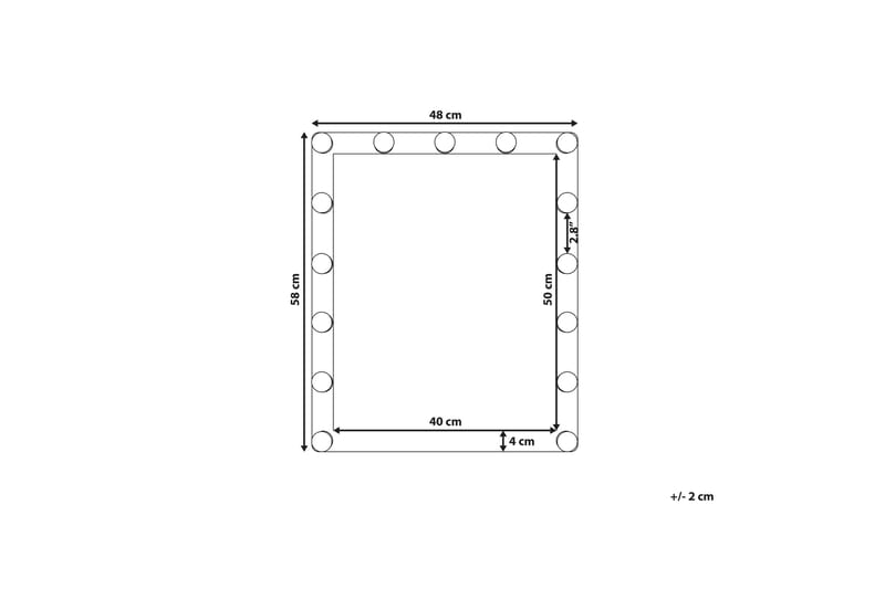 Spegel Perala LED 50x60 cm - Transparent - Inredning - Spegel - Sminkspegel
