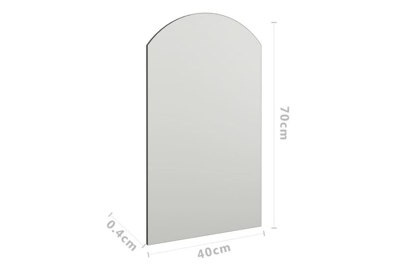 Spegel 70x40 cm glas - Vit - Hallspegel - Väggspegel