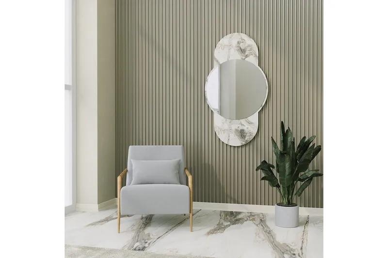 Spegel Ewelina Marmor - Vit - Inredning - Spegel - Hallspegel