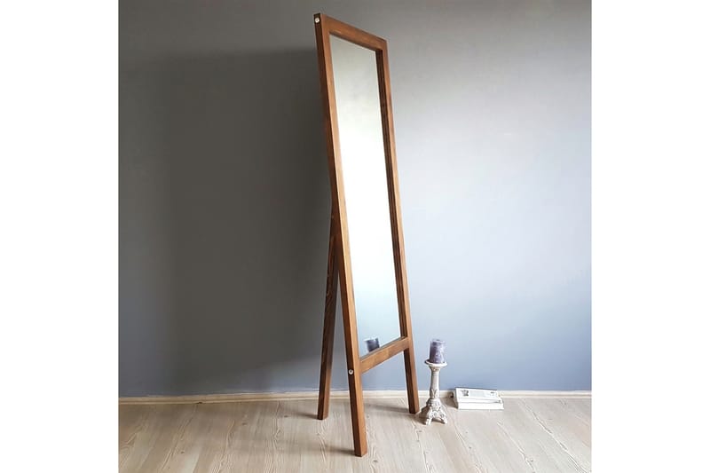 Spegel Korfhage 55 cm - Mörk Valnöt - Golvspegel - Helkroppsspegel