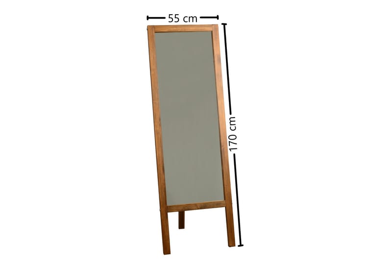Spegel Korfhage 55 cm - Mörk Valnöt - Golvspegel - Helkroppsspegel