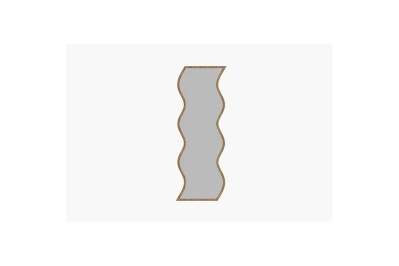 Spegel Safidon Vit / Natur, Vit / Natur