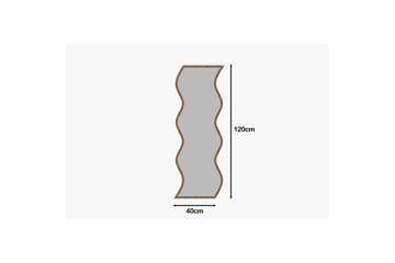 Spegel Safidon Vit / Valnöt - Vit / Valnöt - Inredning - Spegel - Hallspegel