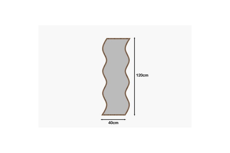 Spegel Safidon Vit / Valnöt - Vit / Valnöt - Inredning - Spegel - Hallspegel