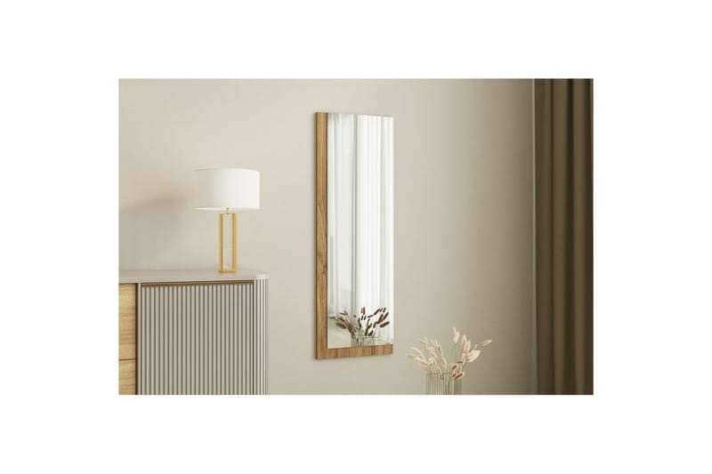 Spegel Sudariya Vit / Valnöt - Vit / Valnöt - Inredning - Spegel - Hallspegel