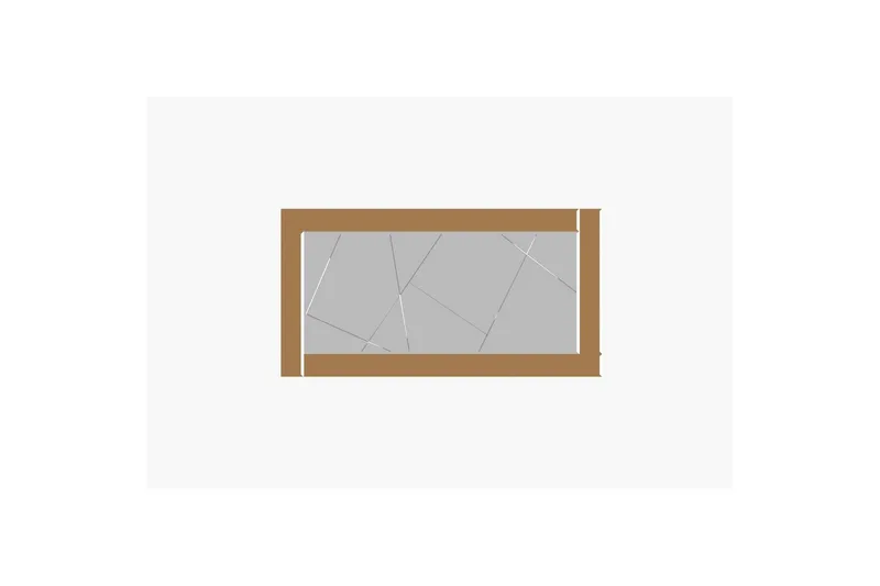 Spegel Virlin Brons / Vit, Brons / Vit