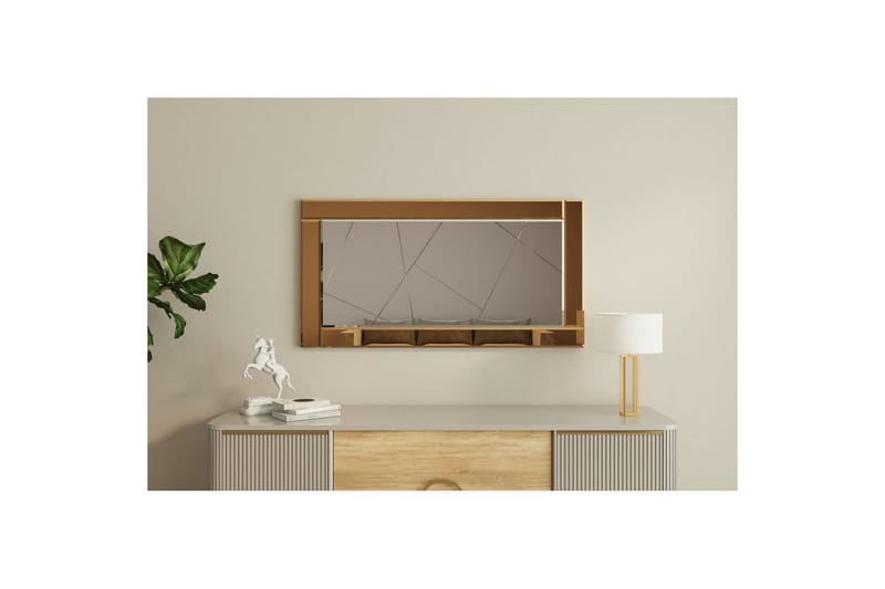 Spegel Virlin Brons / Vit - Brons / Vit - Inredning - Spegel - Hallspegel