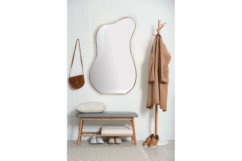 Spegel Wohnling Asymmetrisk metallram oval 100 cm - Inredning - Spegel - Hallspegel