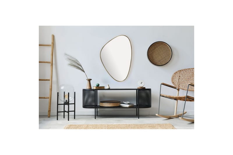 Spegel Wohnling Asymmetrisk metallram oval 70 cm - Inredning - Spegel - Hallspegel