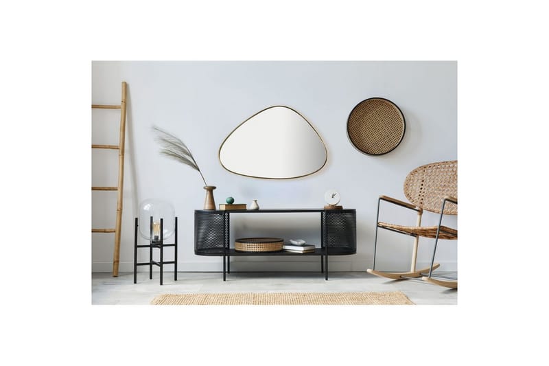 Spegel Wohnling Asymmetrisk metallram oval 70 cm - Inredning - Spegel - Hallspegel