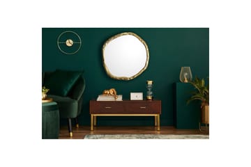 Spegel Wohnling Asymmetrisk metallram rund 60 cm - Inredning - Spegel - Hallspegel