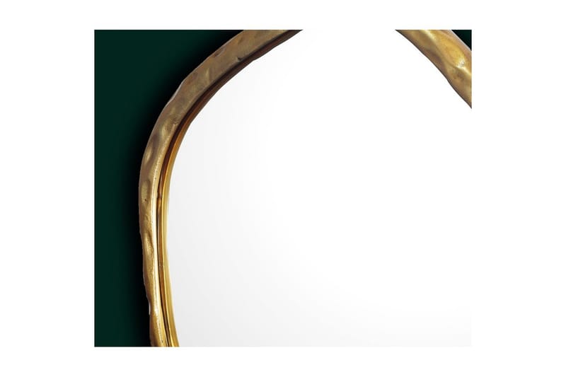 Spegel Wohnling Asymmetrisk metallram rund 60 cm - Inredning - Spegel - Hallspegel