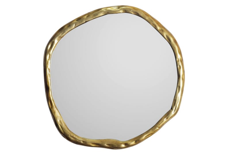 Spegel Wohnling Asymmetrisk metallram rund 60 cm - Inredning - Spegel - Hallspegel