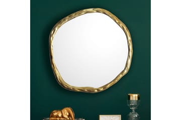 Spegel Wohnling Asymmetrisk metallram rund 60 cm - Inredning - Spegel - Hallspegel