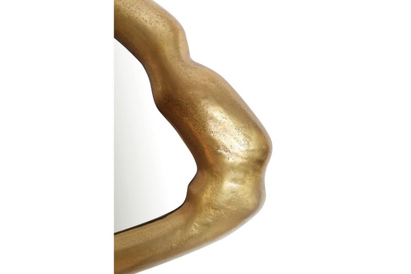 Spegel Wohnling Asymmetrisk tjock metallram oval 100 cm - Inredning - Spegel - Hallspegel