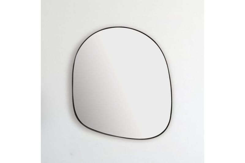 Spegel Wohnling Asymmetrisk tjock metallram oval 60 cm - Inredning - Spegel - Hallspegel