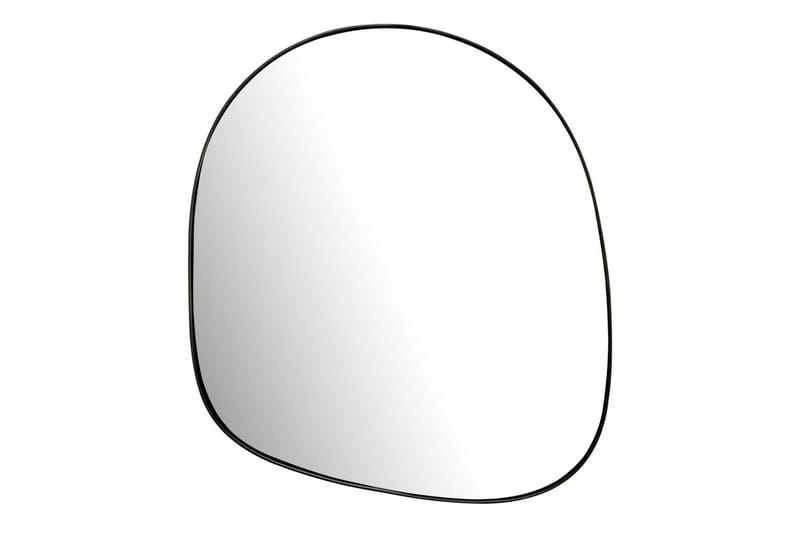Spegel Wohnling Asymmetrisk tjock metallram oval 60 cm
