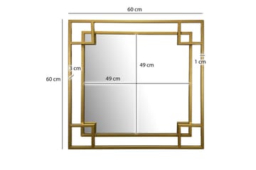 Spegel Wohnling Fyrkantig Geometrisk 60 cm Metallram Modern - Inredning - Spegel - Hallspegel