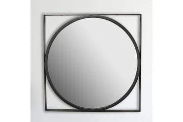Spegel Wohnling Fyrkantig Ram Rund 54 cm Modern - Inredning - Spegel - Hallspegel