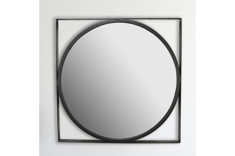 Spegel Wohnling Fyrkantig Ram Rund 54 cm Modern - Inredning - Spegel - Hallspegel