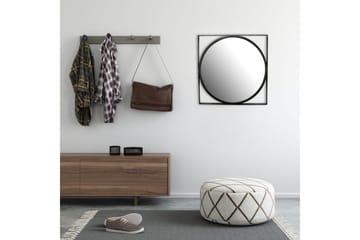 Spegel Wohnling Fyrkantig Ram Rund 54 cm Modern - Inredning - Spegel - Hallspegel