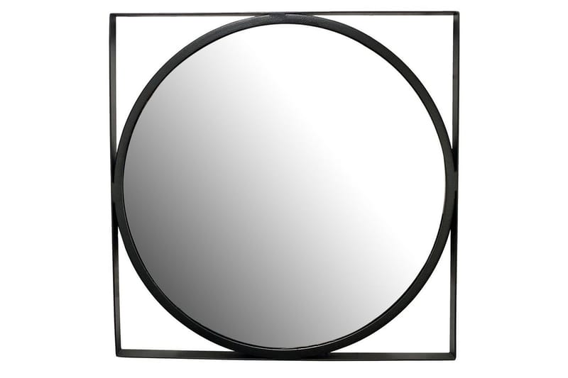 Spegel Wohnling Fyrkantig Ram Rund 54 cm Modern